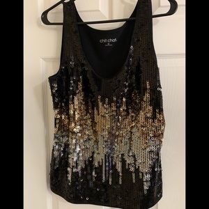 sequin tank top